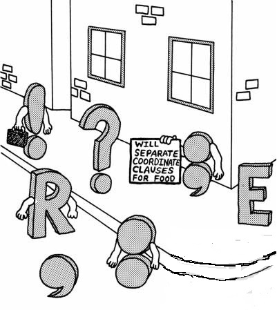 Will separate coordinate clauses for food.
